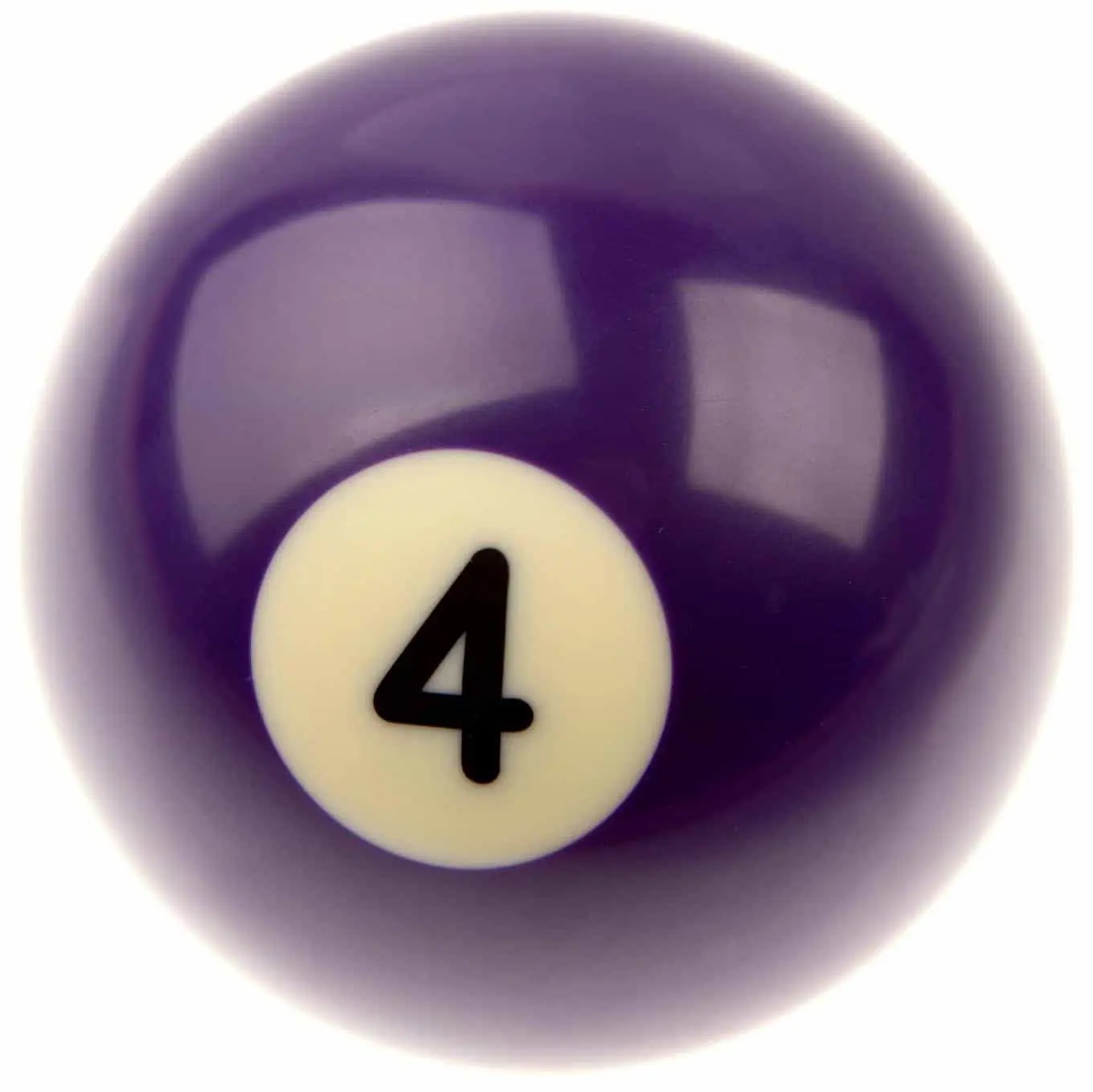 A purple number 4 billiard ball