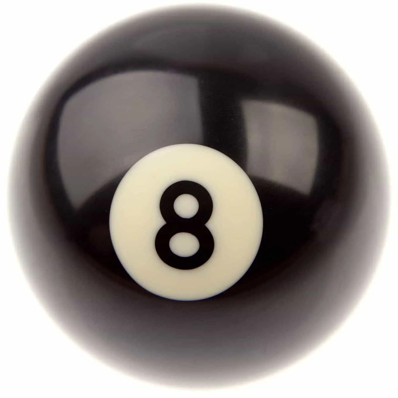 A black number 8 billiard ball